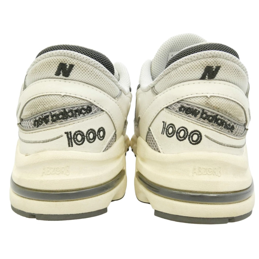 NEW BALANCE ニューバランス M1000MEW 1000 Sea Salt シーソルト ローカットスニーカー ランニングシューズ ホワイト系 グレー系 26cm【中古】