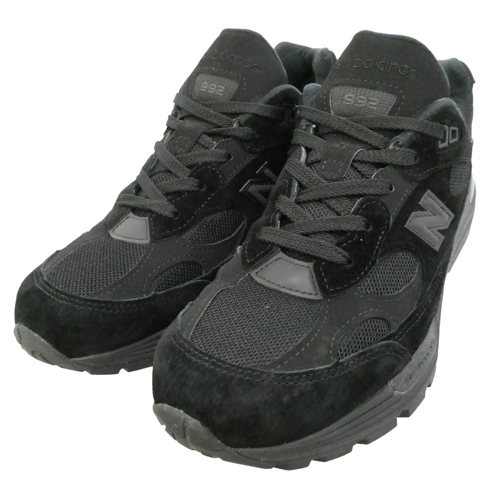 NEW BALANCE ニューバランス U992TB 992 Triple Black トリプルブラック ローカットスニーカー シューズ ブラック系 25cm【中古】