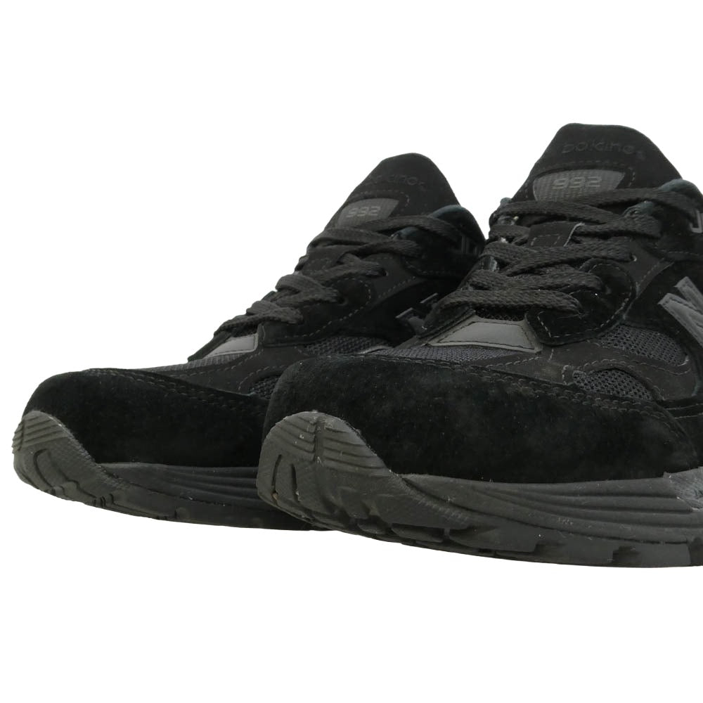 NEW BALANCE ニューバランス U992TB 992 Triple Black トリプルブラック ローカットスニーカー シューズ ブラック系 25cm【中古】