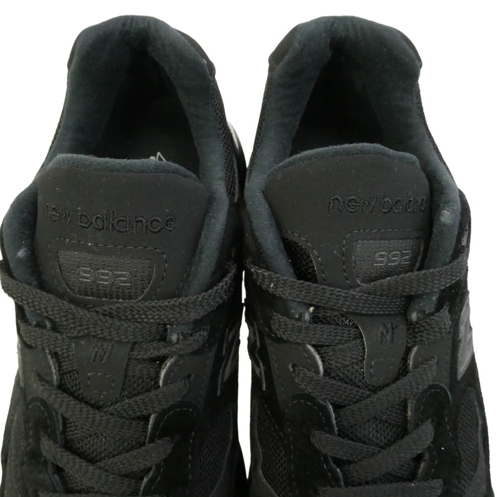 NEW BALANCE ニューバランス U992TB 992 Triple Black トリプルブラック ローカットスニーカー シューズ ブラック系 25cm【中古】