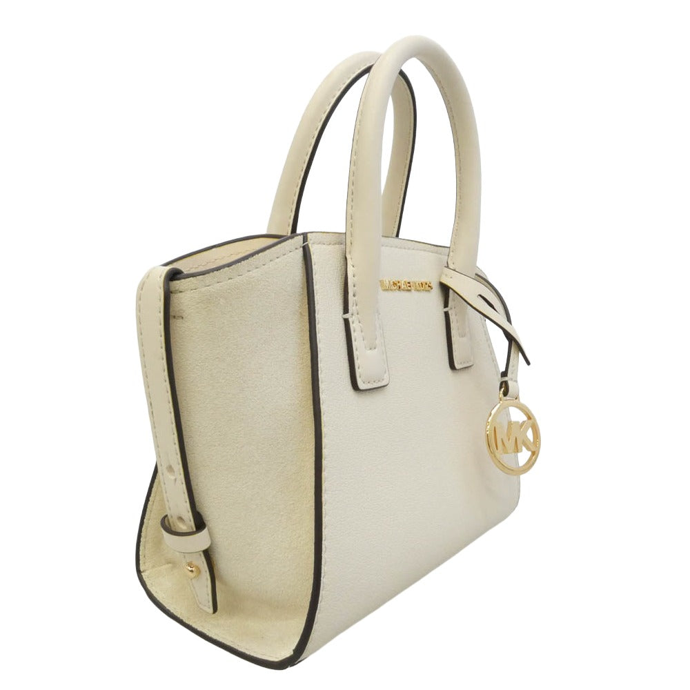 Michael Kors マイケルコース 35F4G4VC0L AVRIL アヴリル エクストラ スモール サッチェル 2WAY ハンドバッグ ベージュ系【極上美品】【中古】