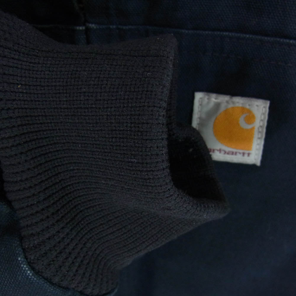 Carhartt カーハート メキシコ製 キルティングフリースライニング ダック地 アクティブ ジャケット ネイビー系 4XL【中古】