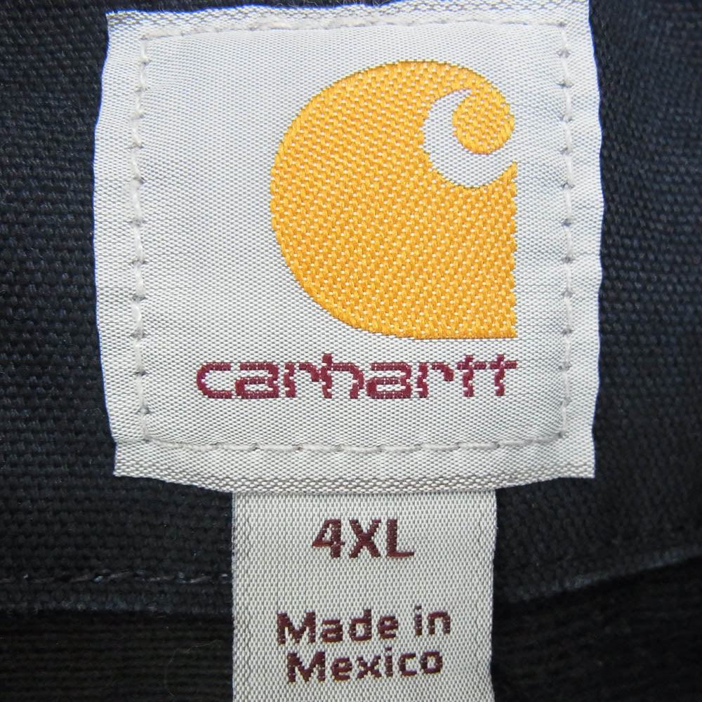 Carhartt カーハート メキシコ製 キルティングフリースライニング ダック地 アクティブ ジャケット ネイビー系 4XL【中古】
