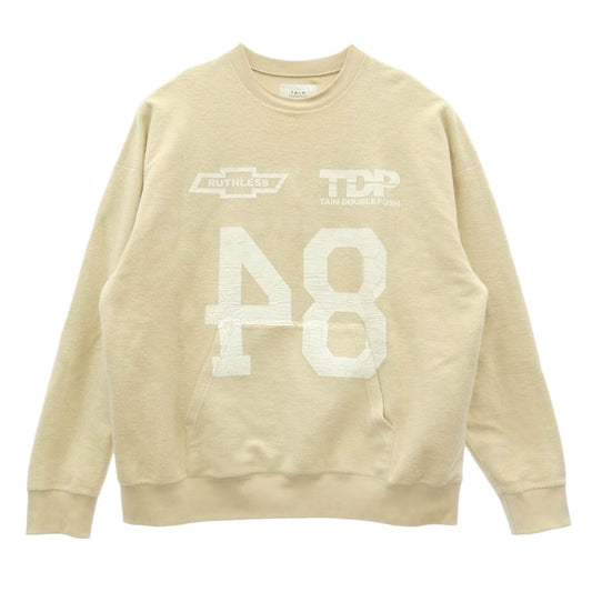 tain double push T321-TR05 DOUBLE PUSH BRUSHED CREW SWEAT リバーシブル スウェット ベージュ系 M【中古】