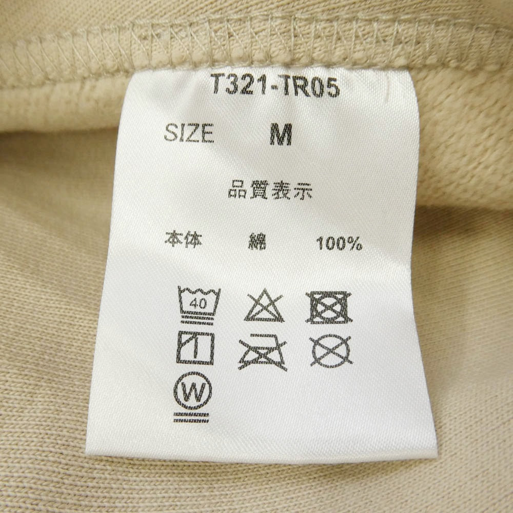 tain double push T321-TR05 DOUBLE PUSH BRUSHED CREW SWEAT リバーシブル スウェット ベージュ系 M【中古】