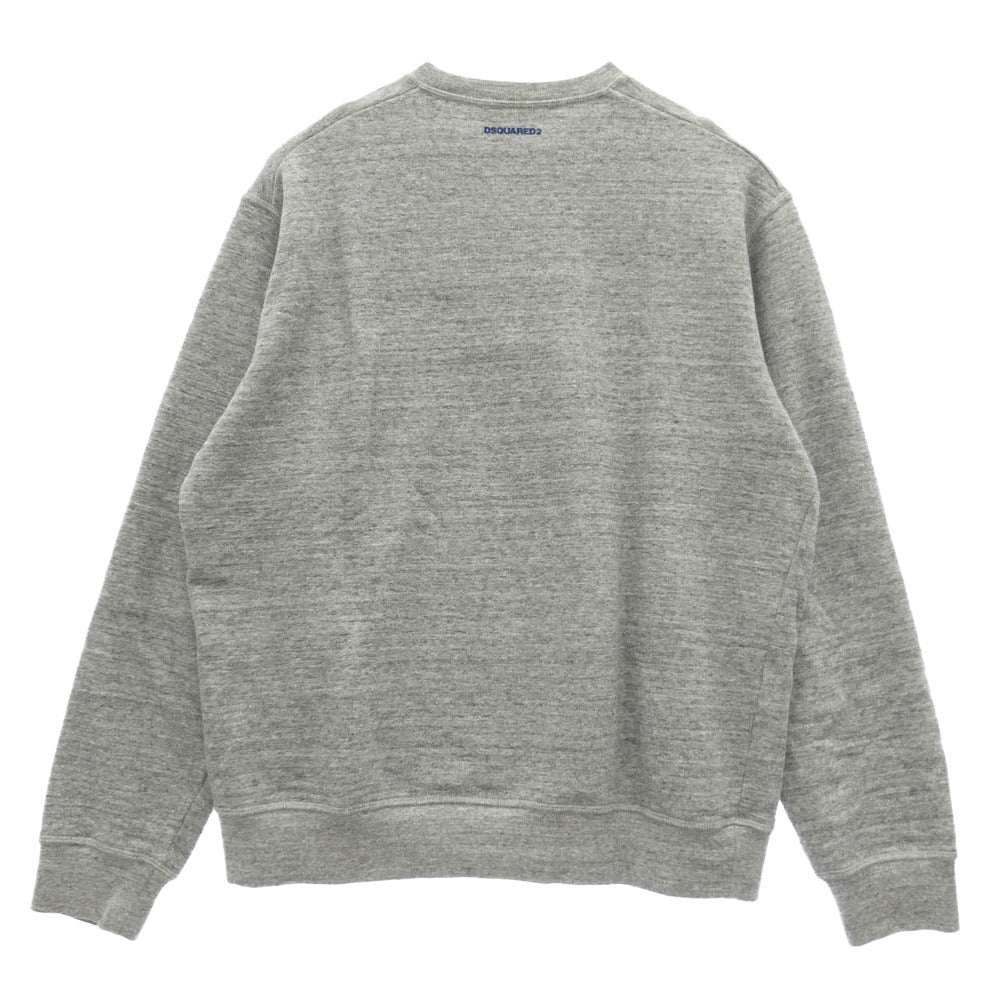 DSQUARED2 ディースクエアード 22AW S71GU0543 GTFO COOL SWEATSHIRT ロゴ スウェット シャツ グレー系 XL【中古】