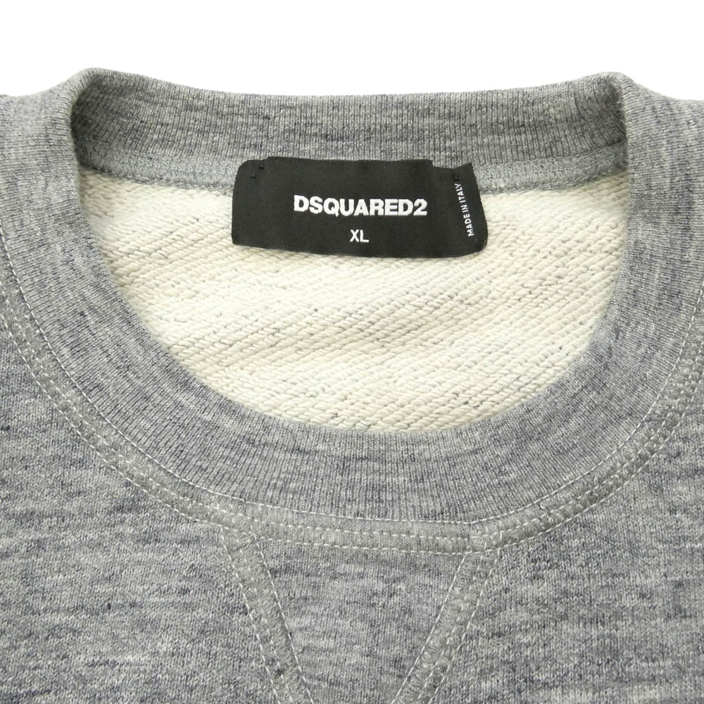 DSQUARED2 ディースクエアード 22AW S71GU0543 GTFO COOL SWEATSHIRT ロゴ スウェット シャツ グレー系 XL【中古】