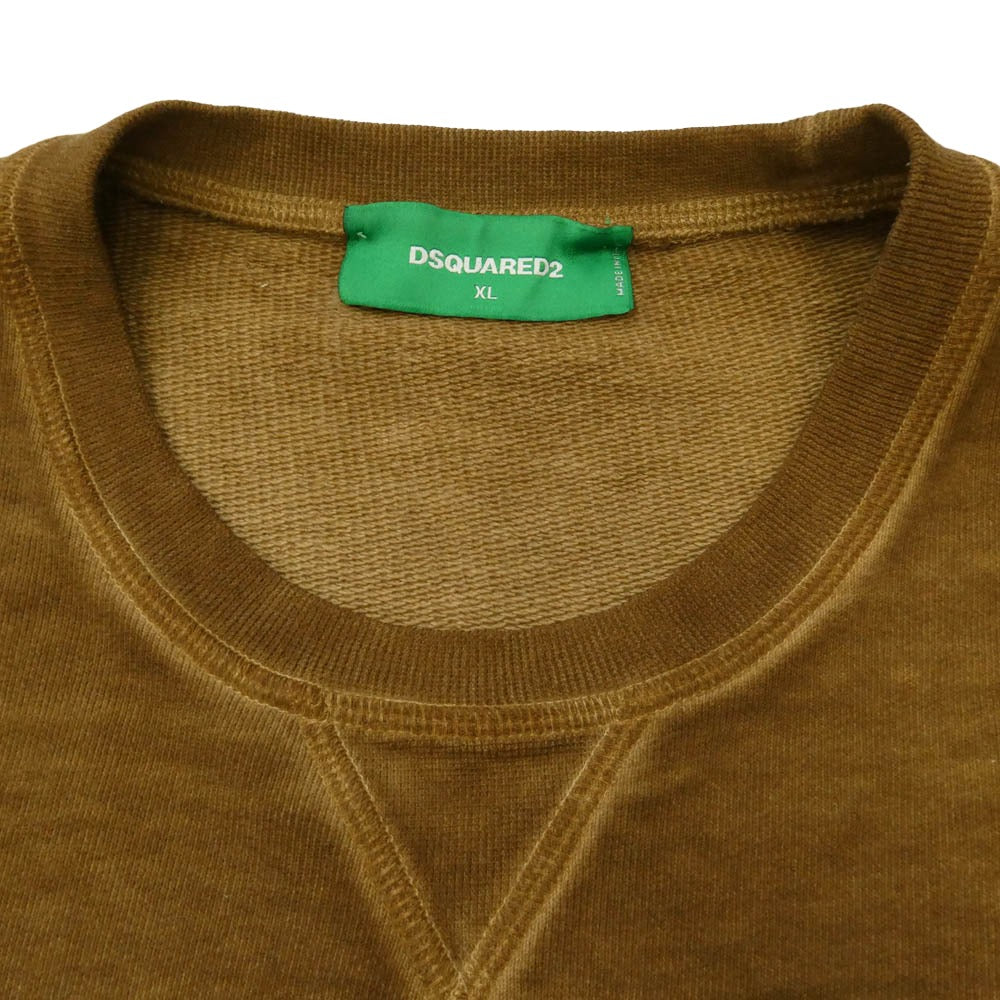 DSQUARED2 ディースクエアード 22SS S78GU0049 one life one planet 前V スウェット ブラウン系 XL【中古】