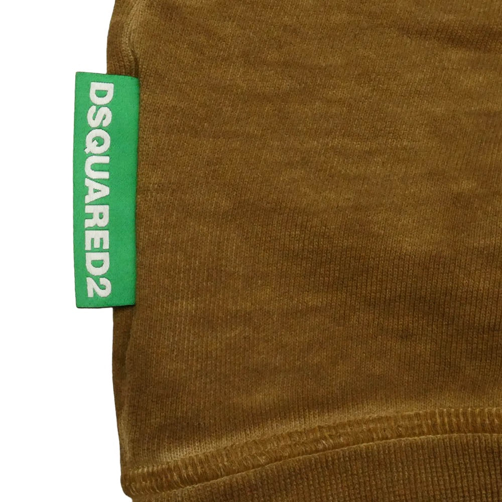 DSQUARED2 ディースクエアード 22SS S78GU0049 one life one planet 前V スウェット ブラウン系 XL【中古】