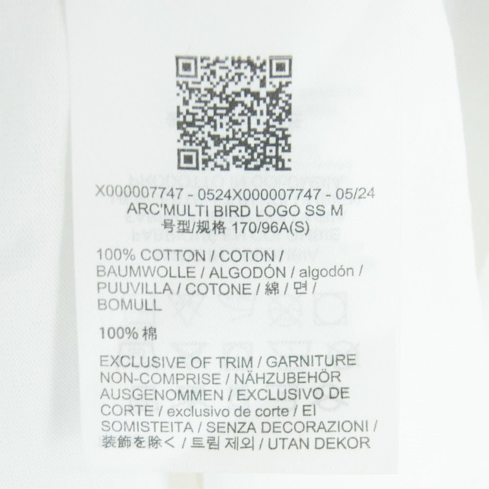 ARC'TERYX アークテリクス X000007747 2024年製 Arc Multi Bird Logo SS アーク マルチ バード ロゴ プリント 半袖 Tシャツ ホワイト系 S【中古】