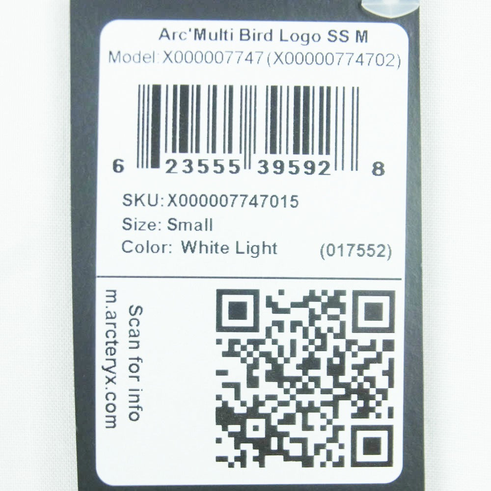 ARC'TERYX アークテリクス X000007747 2024年製 Arc Multi Bird Logo SS アーク マルチ バード ロゴ プリント 半袖 Tシャツ ホワイト系 S【中古】