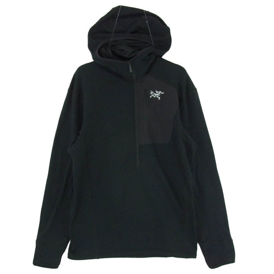 ARC'TERYX アークテリクス X000005488 2023年製 Delta 1/2 Zip Hoody Mens デルタ ハーフジップ フーディー パーカー メンズ ブラック系 XS【中古】