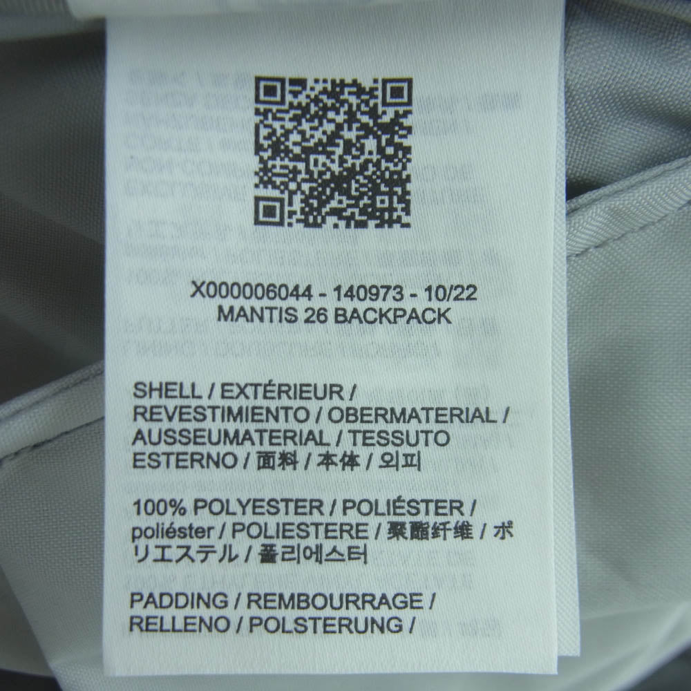 ARC'TERYX アークテリクス X000006044 2022年製 Mantis 26 Backpack マンティス26 バックパック リュック バッグ オレンジ系 Fika One Size【中古】