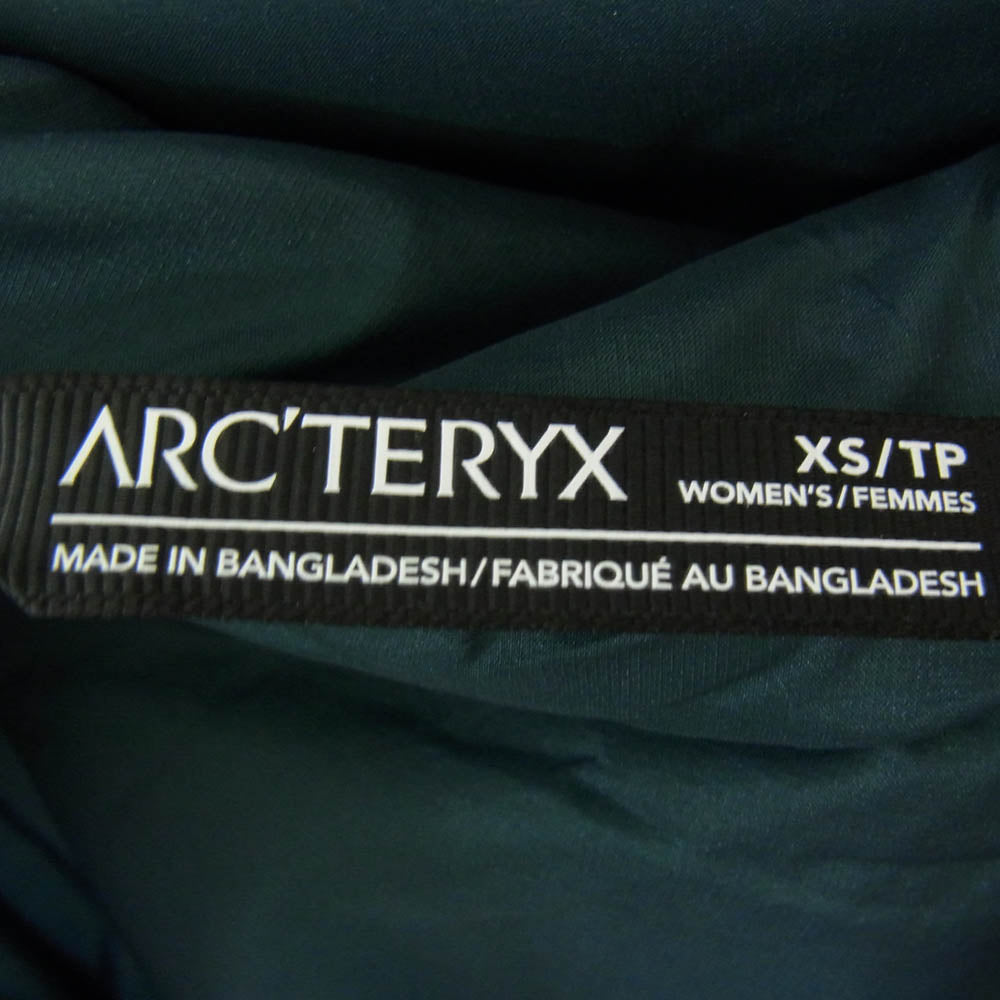 ARC'TERYX アークテリクス 30090 2022年製 Atom Hoody Womens アトム フーディー ウィメンズ 中綿ジャケット グリーン系 XS【極上美品】【中古】