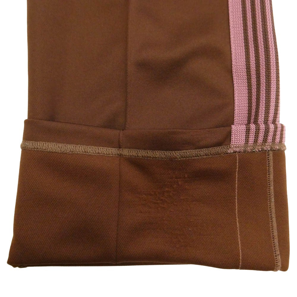 Needles ニードルス RW316 Track Pant Poly Smooth パピヨン刺繍 トラック パンツ ジャージ ブラウン系 ピンク系 M【中古】