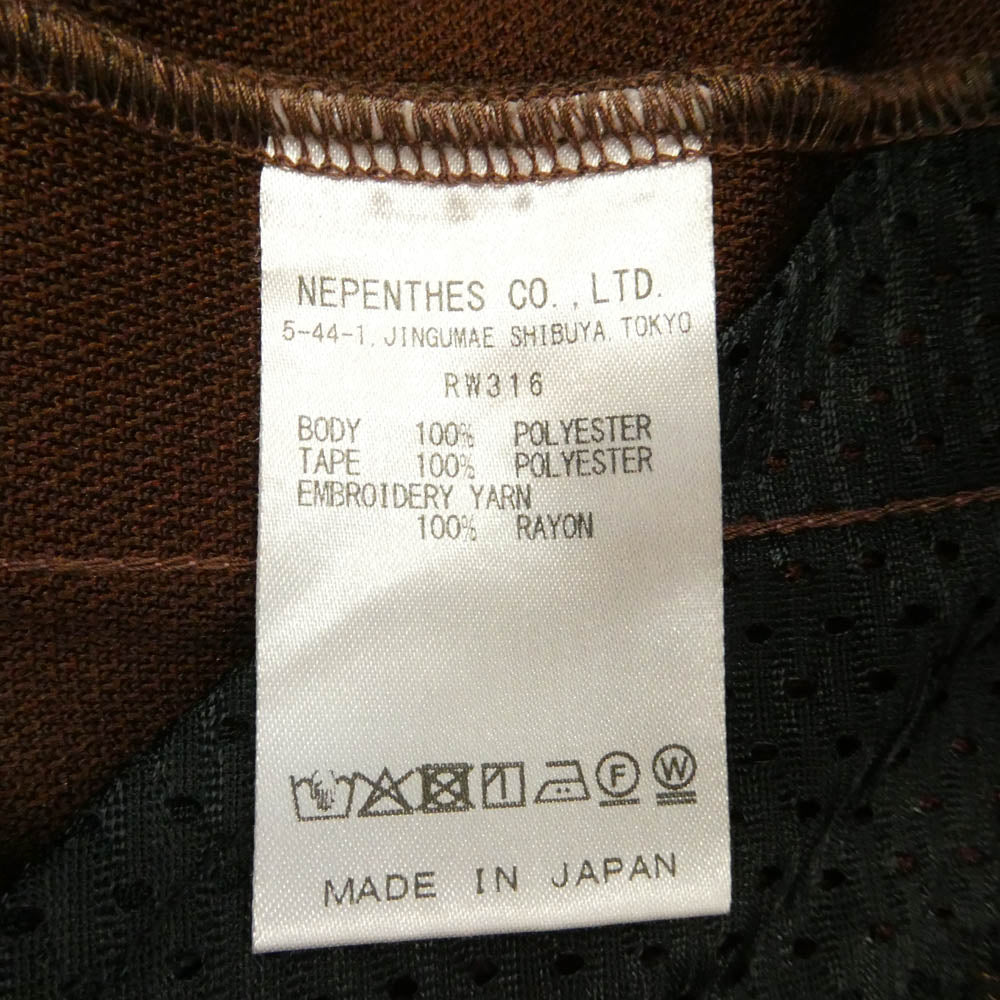 Needles ニードルス RW316 Track Pant Poly Smooth パピヨン刺繍 トラック パンツ ジャージ ブラウン系 ピンク系 M【中古】