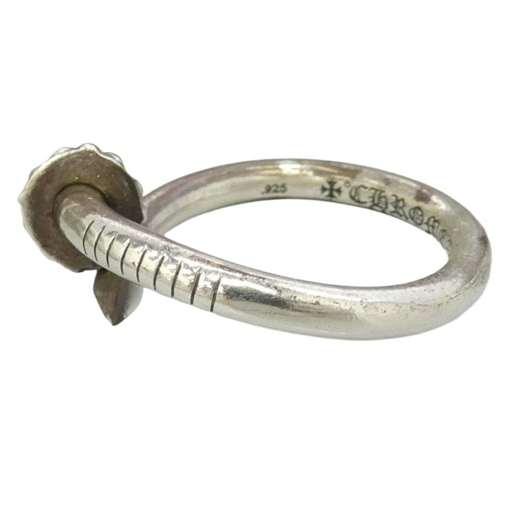 CHROME HEARTS クロムハーツ（原本無） NAIL CRSBALL ネイル クロスボール リング シルバー系 21号【中古】