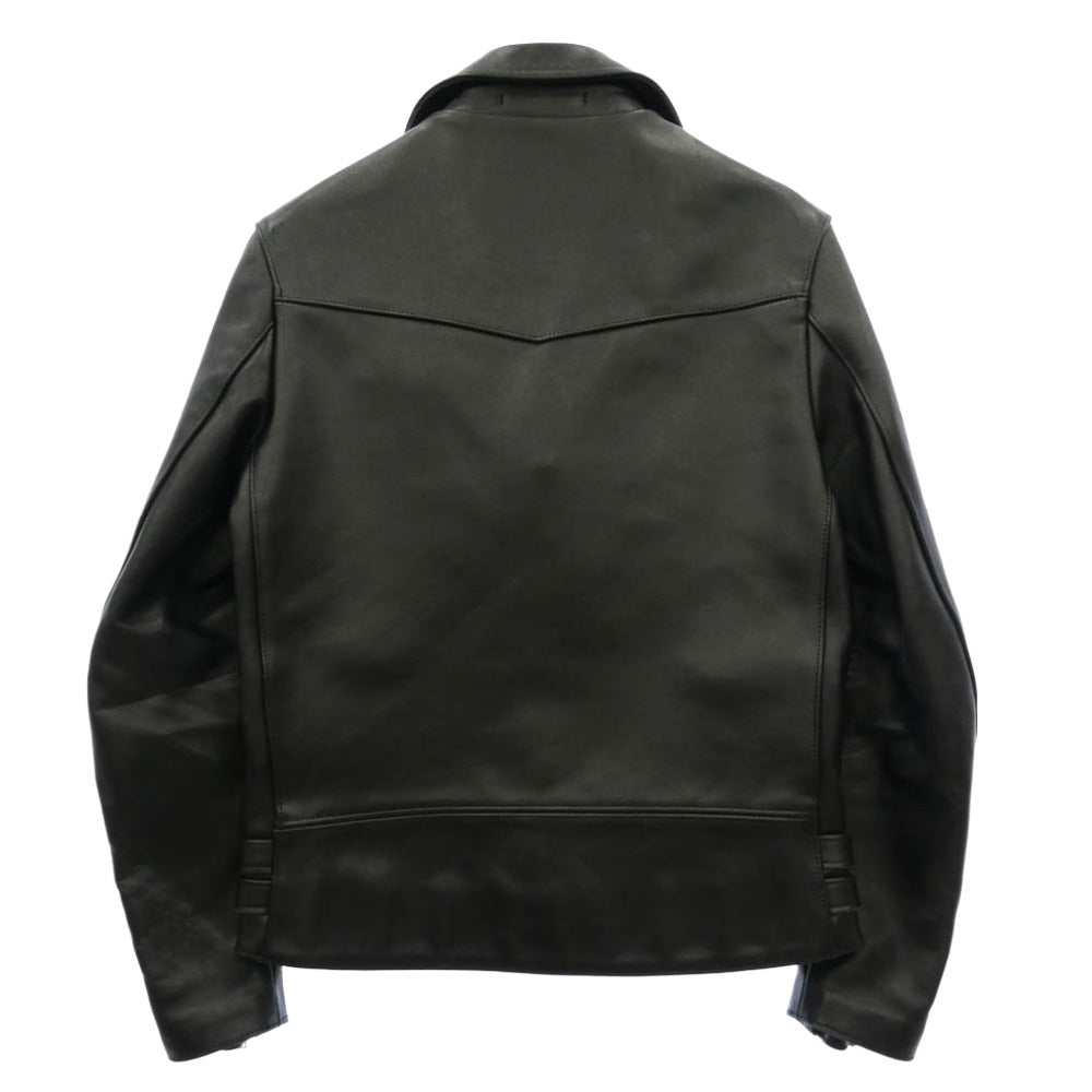 トリプルシックス サイドベルト レザー ダブル ライダース ジャケット ブラック系 36【中古】