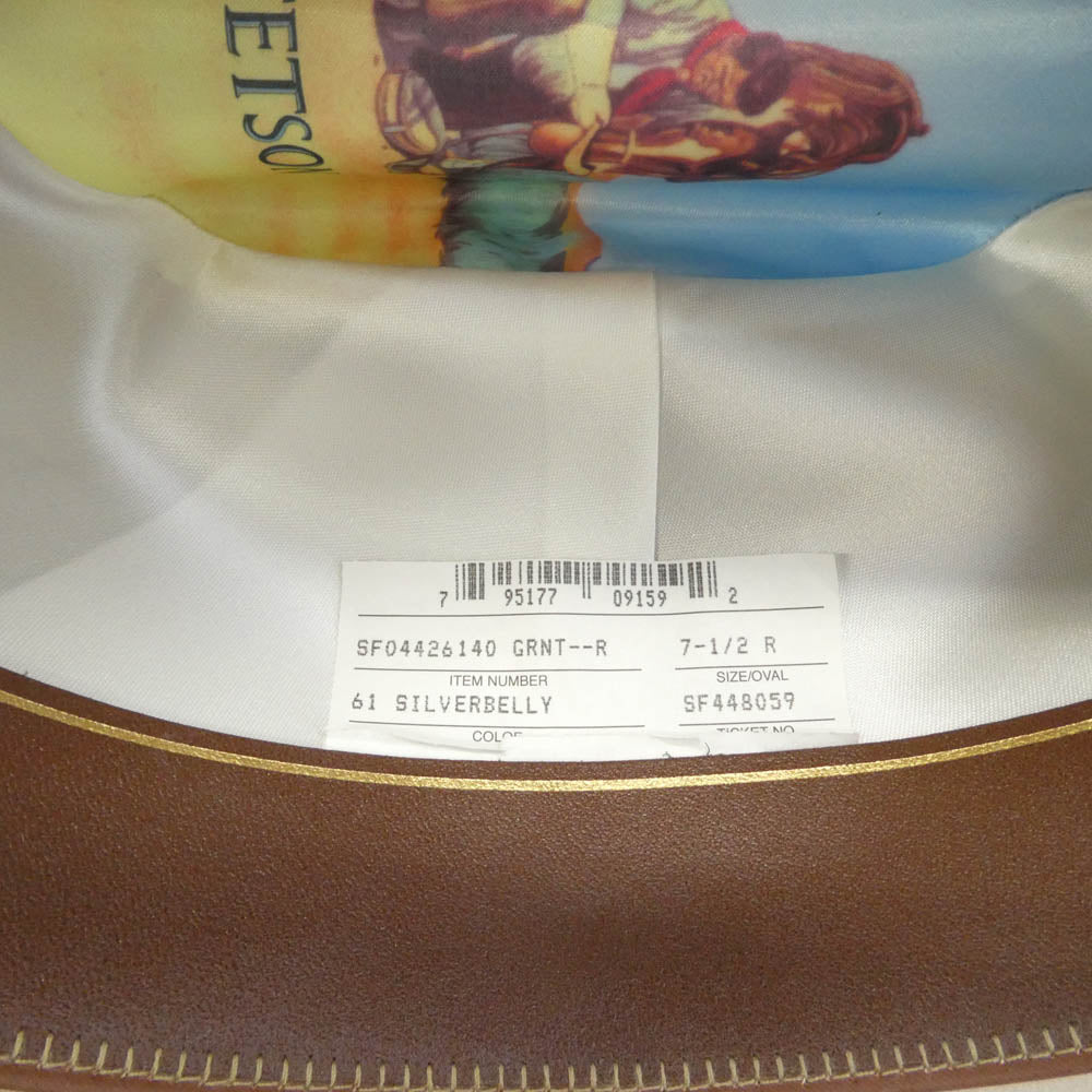 ステットソン USA製 4X BEAVER COWBOY HAT ウエスタン ビーバー ハット 帽子 ベージュ系 60【極上美品】【中古】