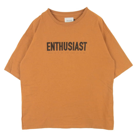 キャル オー ライン 21SS ENTHUSIAST ロゴ Tシャツ 半袖 Tシャツ カットソー オレンジ系 M【中古】