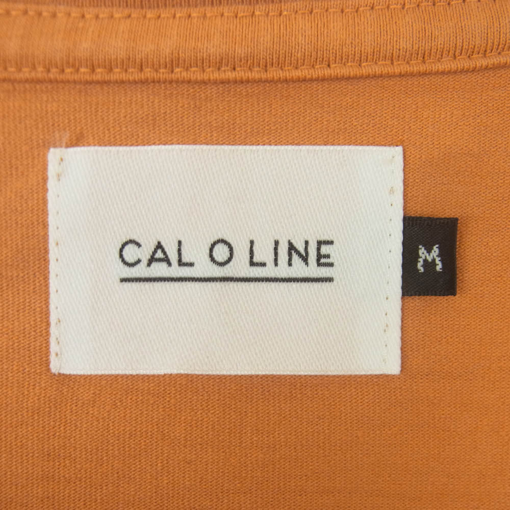 キャル オー ライン 21SS ENTHUSIAST ロゴ Tシャツ 半袖 Tシャツ カットソー オレンジ系 M【中古】