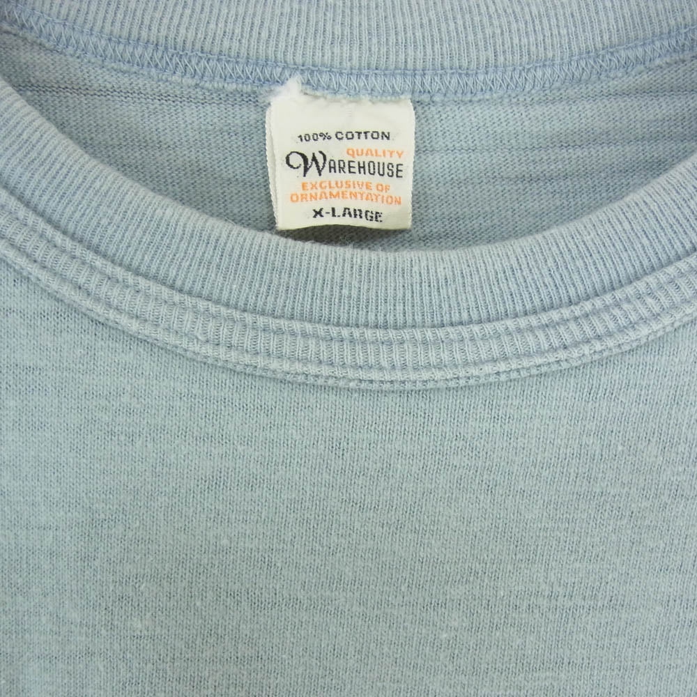 WAREHOUSE ウエアハウス KAKE ALASKA ケイク アラスカ フロントプリント Tシャツ 半袖カットソー ブルー系 XL【中古】