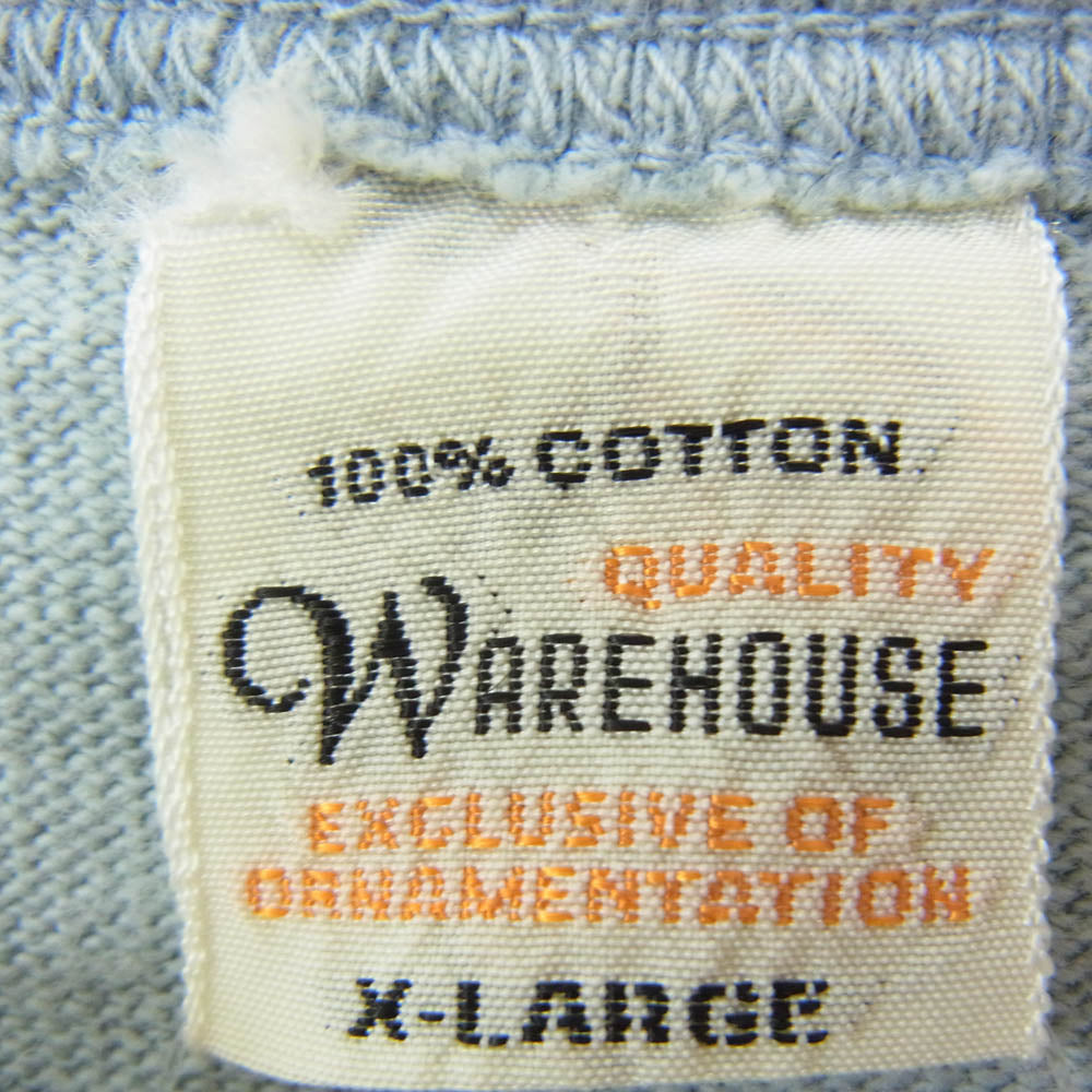 WAREHOUSE ウエアハウス KAKE ALASKA ケイク アラスカ フロントプリント Tシャツ 半袖カットソー ブルー系 XL【中古】