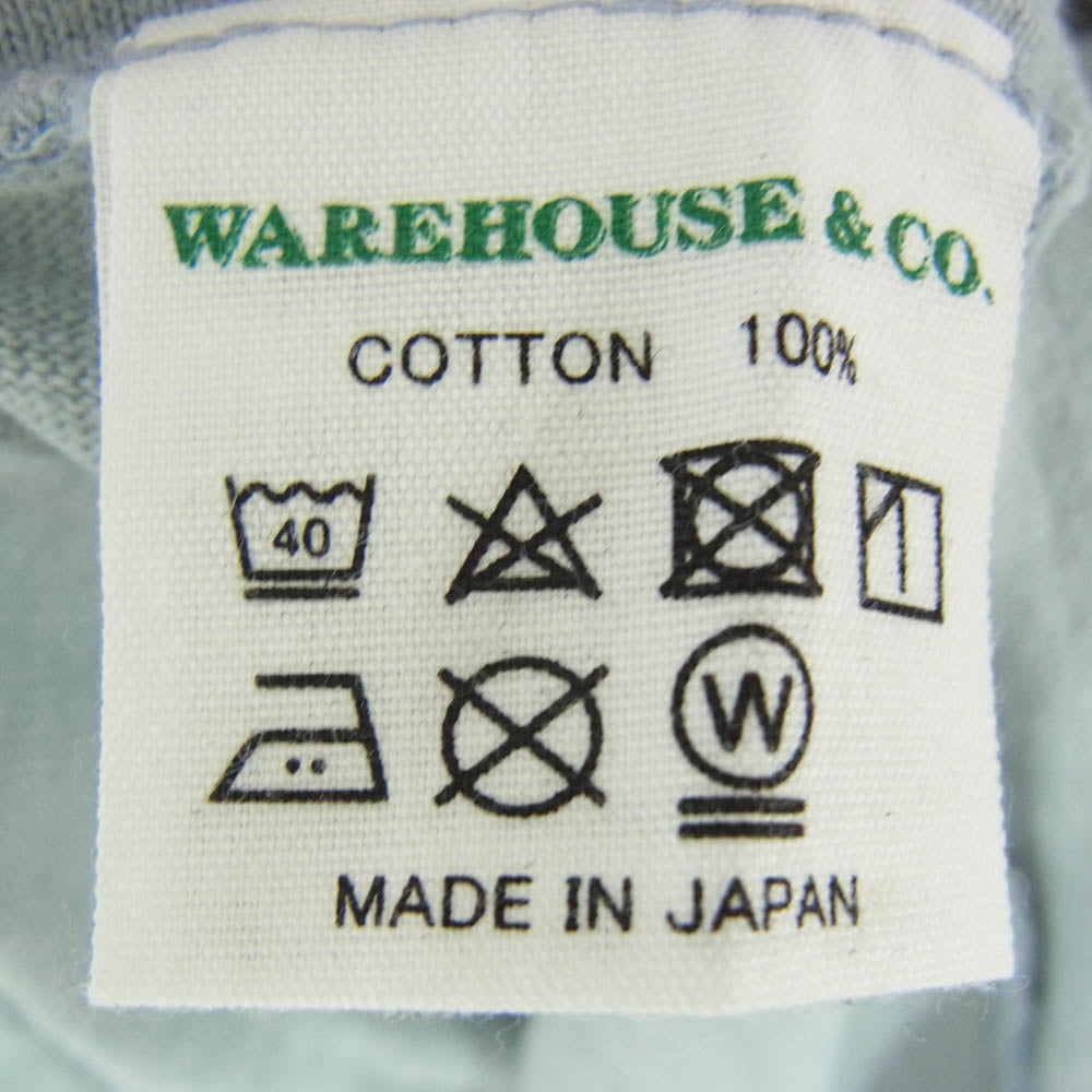 WAREHOUSE ウエアハウス KAKE ALASKA ケイク アラスカ フロントプリント Tシャツ 半袖カットソー ブルー系 XL【中古】