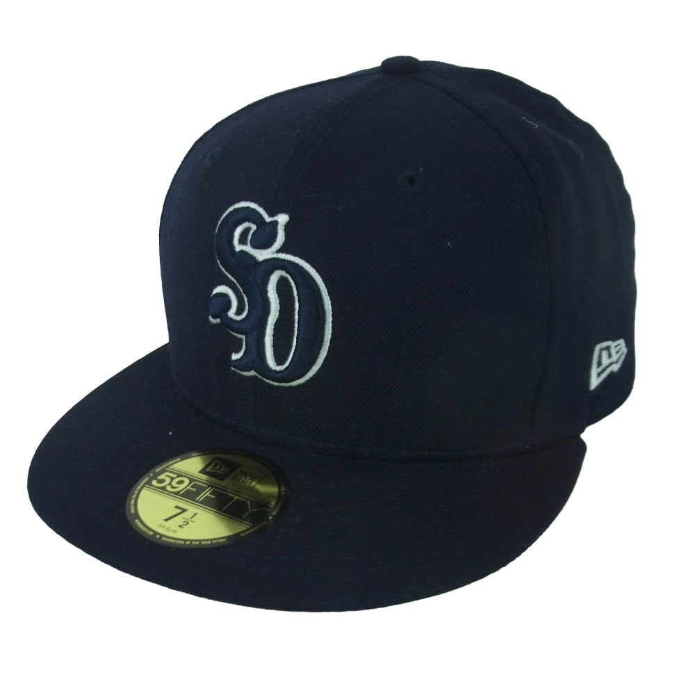 STANDARD CALIFORNIA スタンダードカリフォルニア NEW ERA ニューエラ NEW ERA SD 59FIFTY ニューエラ SD ロゴ刺繍 キャップ 帽子 ネイビー系 7.5【中古】