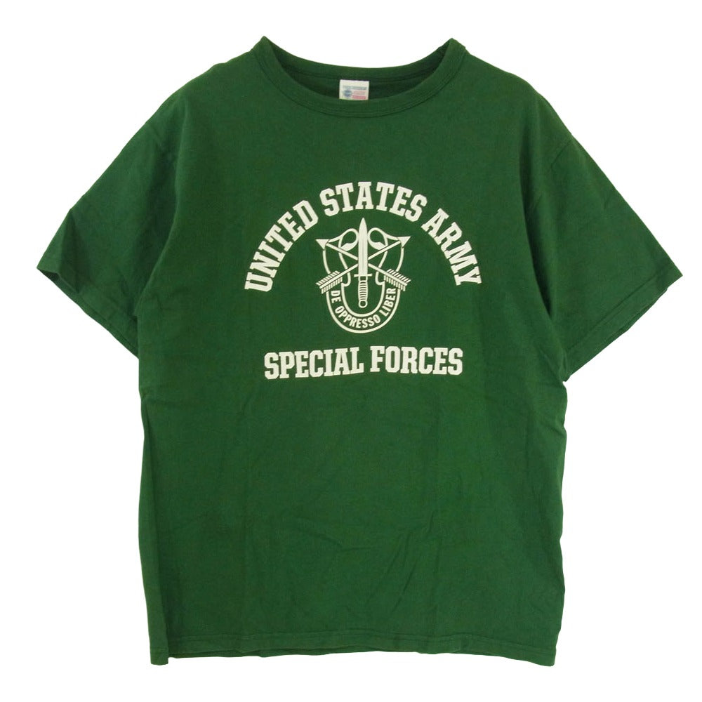 Buzz Rickson's バズリクソンズ BR79177 USA製 U.S.ARMY SPECIAL FORCES S/S スペシャル Tシャツ 半袖カットソー グリーン系 XL【中古】