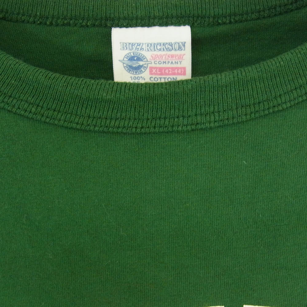 Buzz Rickson's バズリクソンズ BR79177 USA製 U.S.ARMY SPECIAL FORCES S/S スペシャル Tシャツ 半袖カットソー グリーン系 XL【中古】