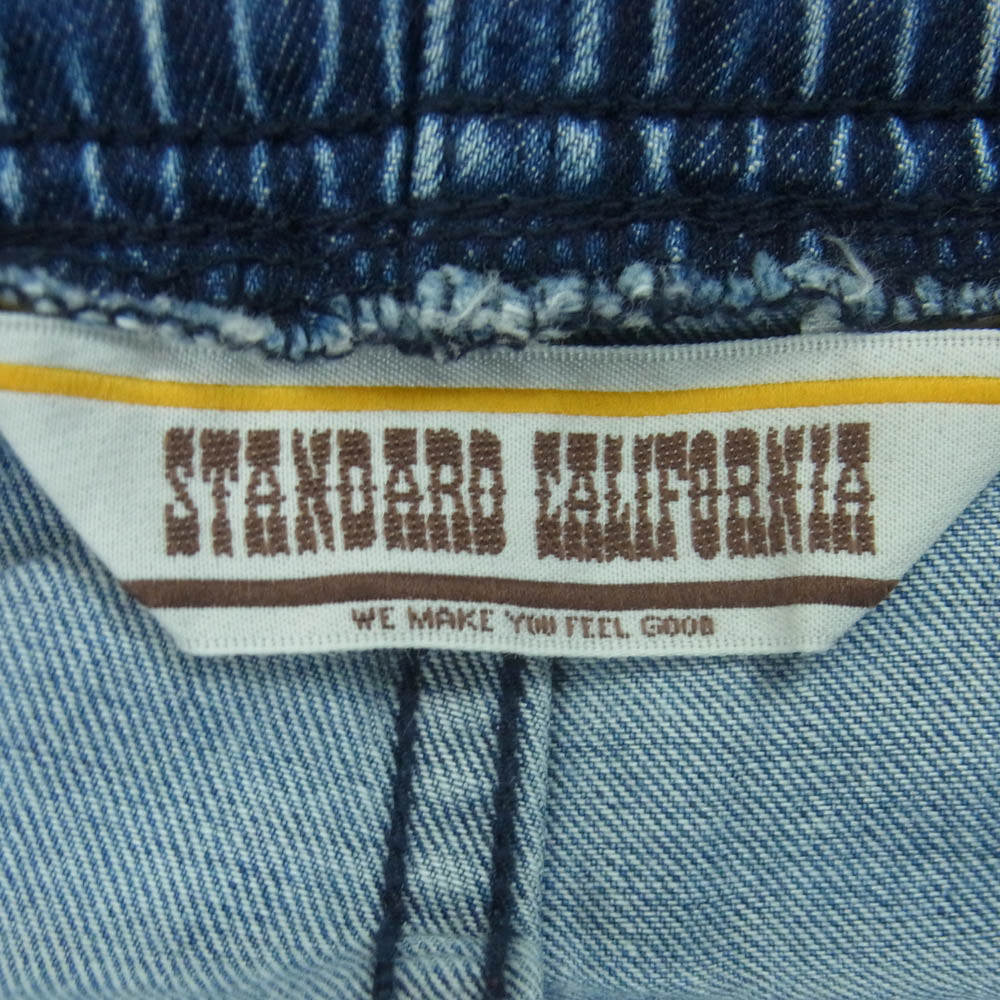STANDARD CALIFORNIA スタンダードカリフォルニア SD EASY SHORTS SD刺繍 イージー ショーツ デニム ショート パンツ インディゴブルー系 L【中古】