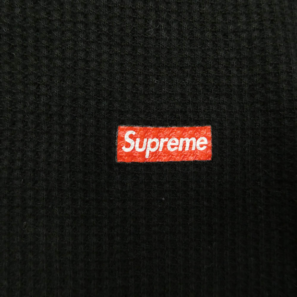 Supreme シュプリーム 23AW Hanes Bones Thermal Crew ヘインズ ボーン サーマル クルー 長袖 Tシャツ ブラック系 L【中古】