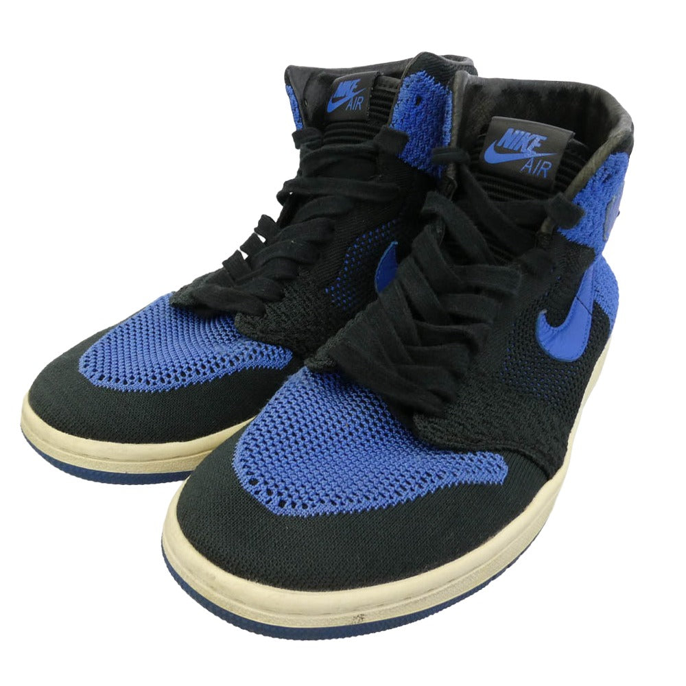 NIKE ナイキ 919704-006 Air Jordan 1 Retro High Flyknit Royal エアジョーダン1 レトロ ハイ フライニット ロイヤル ハイカット スニーカー ブラック系 ブルー系 28cm【中古】