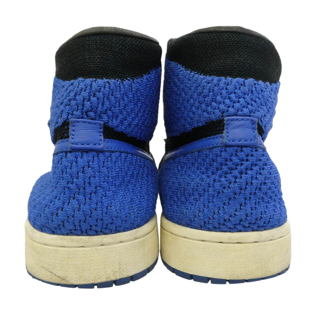 NIKE ナイキ 919704-006 Air Jordan 1 Retro High Flyknit Royal エアジョーダン1 レトロ ハイ フライニット ロイヤル ハイカット スニーカー ブラック系 ブルー系 28cm【中古】