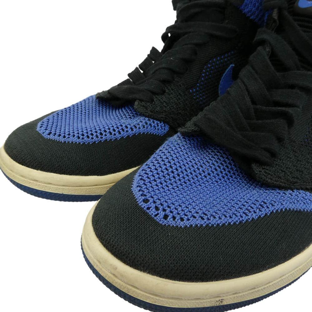 NIKE ナイキ 919704-006 Air Jordan 1 Retro High Flyknit Royal エアジョーダン1 レトロ ハイ フライニット ロイヤル ハイカット スニーカー ブラック系 ブルー系 28cm【中古】