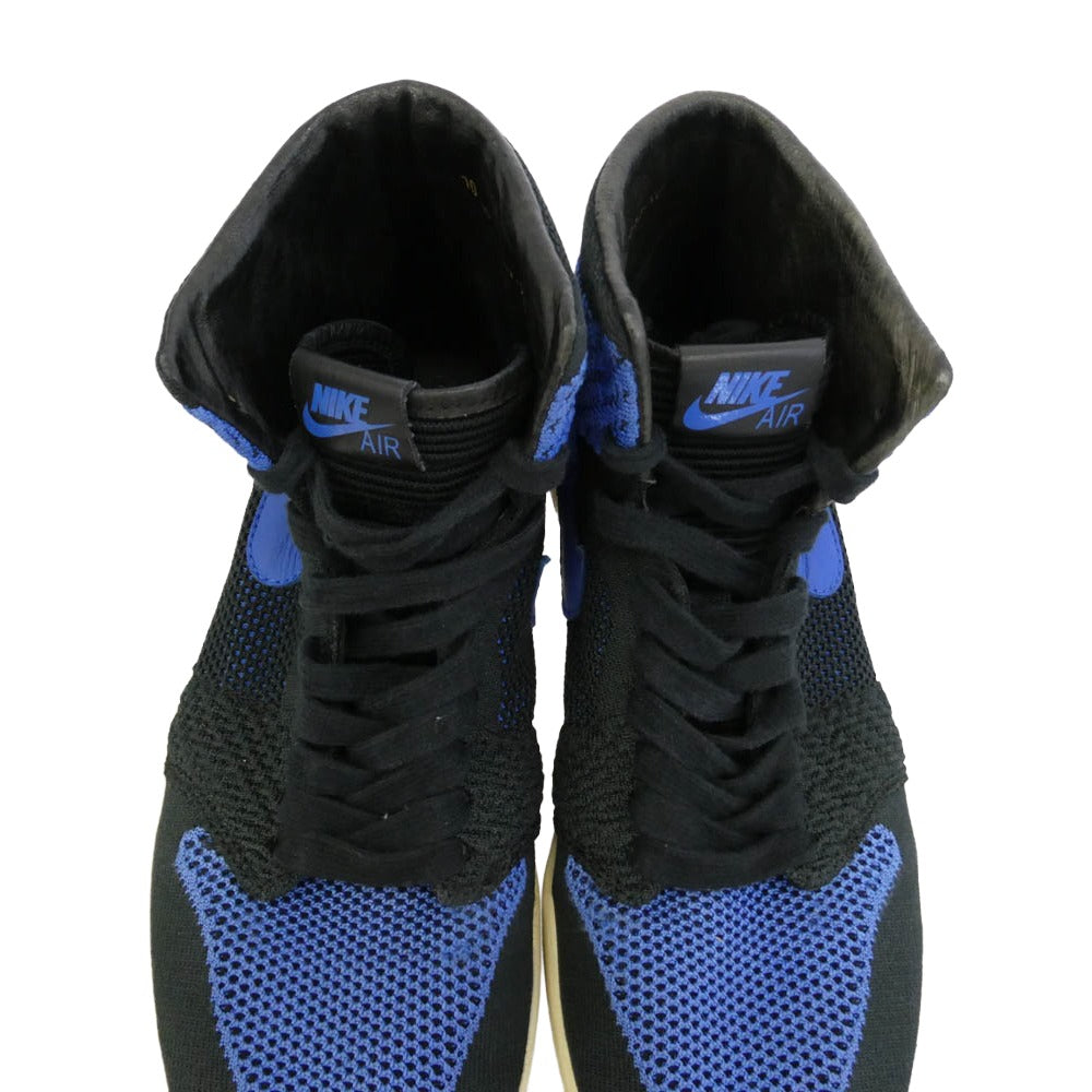 NIKE ナイキ 919704-006 Air Jordan 1 Retro High Flyknit Royal エアジョーダン1 レトロ ハイ フライニット ロイヤル ハイカット スニーカー ブラック系 ブルー系 28cm【中古】