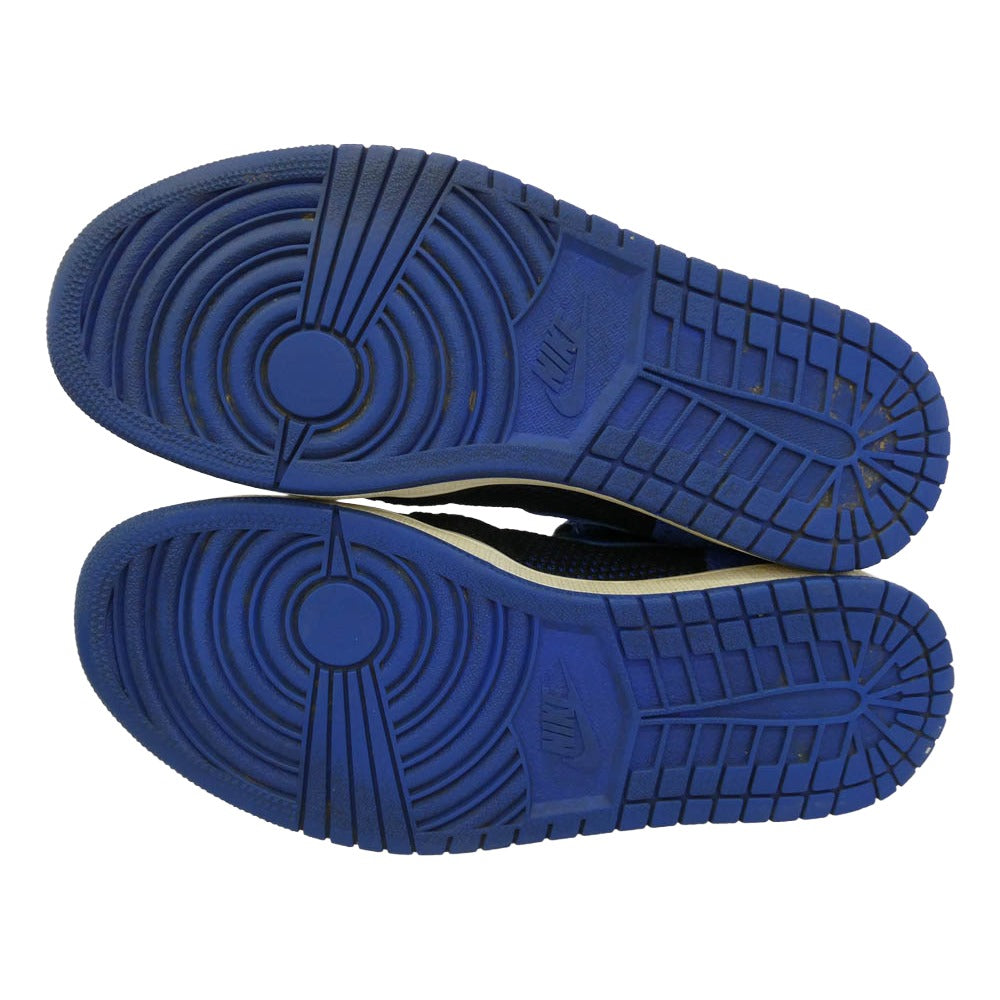 NIKE ナイキ 919704-006 Air Jordan 1 Retro High Flyknit Royal エアジョーダン1 レトロ ハイ フライニット ロイヤル ハイカット スニーカー ブラック系 ブルー系 28cm【中古】