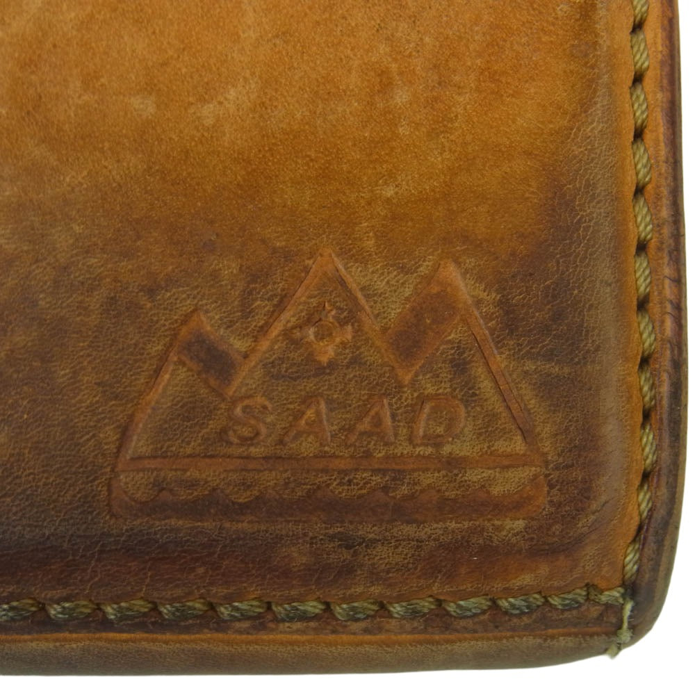 SAAD サード CARVING LEATHER WALLET カービング レザー ウォレット 長財布 ブラウン系【中古】