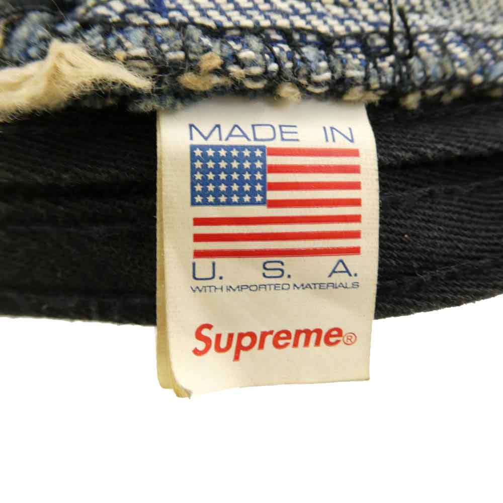 Supreme シュプリーム 24SS Chino Twill Crusher チノ ツイル クラッシャー ロゴ バケット ハット 帽子 ライトブルー系 M/L 60cm【極上美品】【中古】