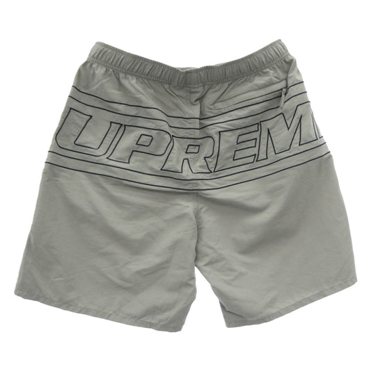 Supreme シュプリーム 25SS Big Logo Nylon Short ビッグ ロゴ ナイロン ショートパンツ ショーツ ハーフパンツ グレー系 M【美品】【中古】