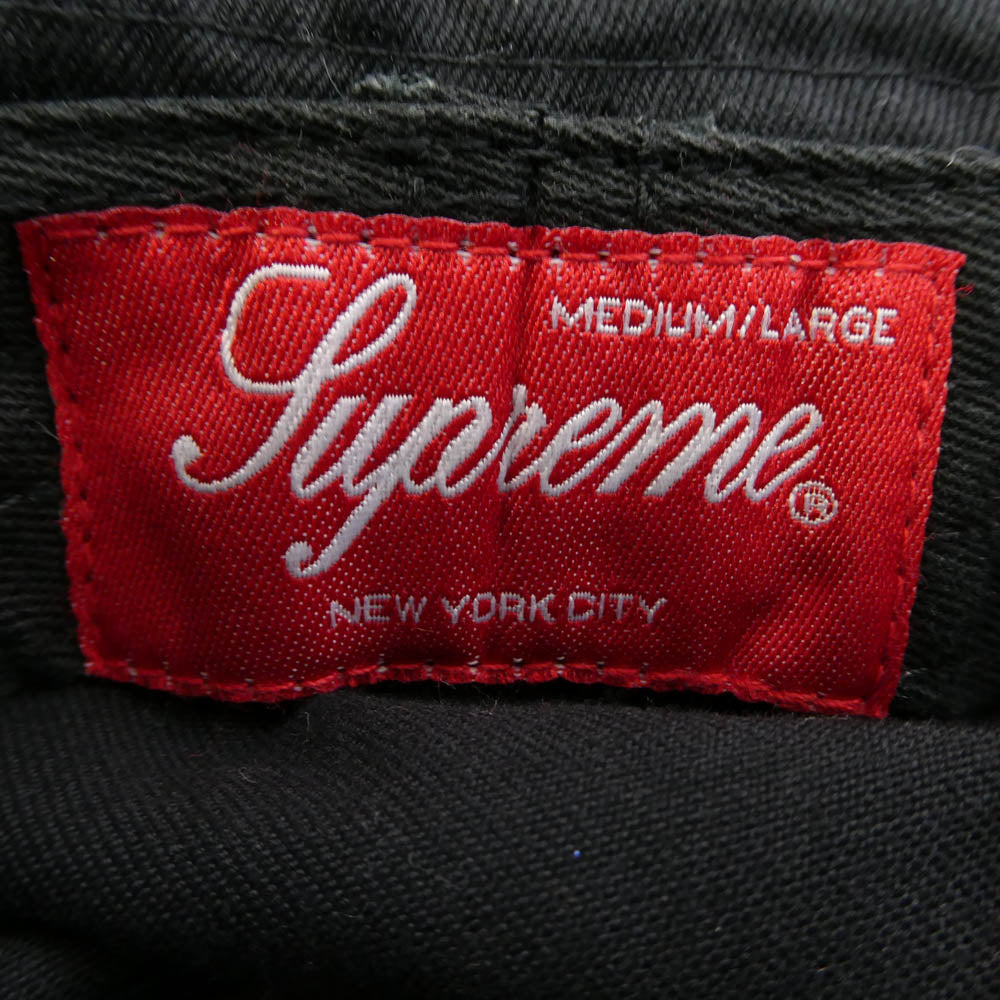 Supreme シュプリーム 24SS Chino Twill Crusher チノ ツイル クラッシャー ロゴ バケット ハット 帽子 ブラック系 M/L 60cm【中古】