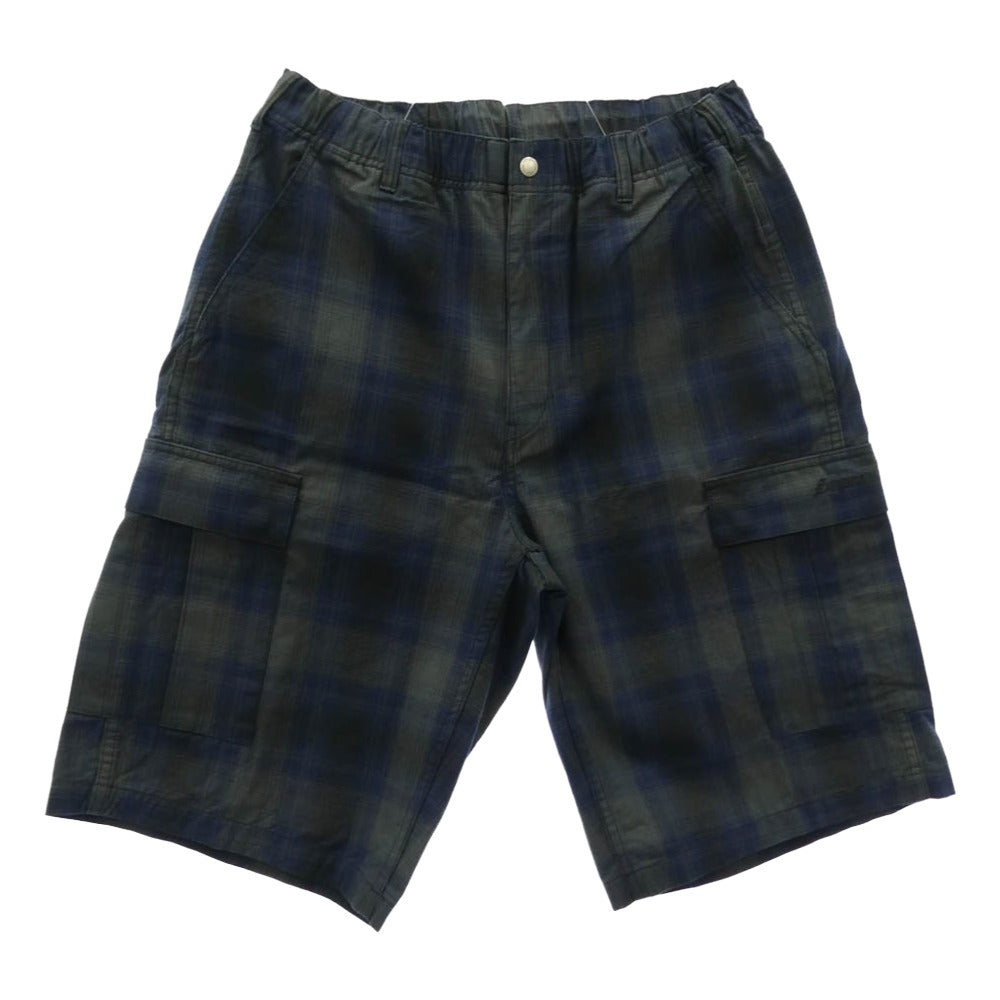 Supreme シュプリーム 25SS Shadow Plaid Cargo Short シャドウ プレイド カーゴ ショートパンツ ショーツ ハーフパンツ ネイビー系 グレー系 M【極上美品】【中古】