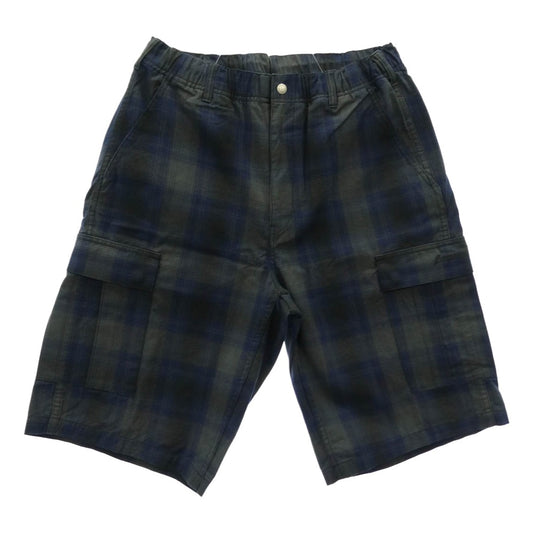 Supreme シュプリーム 25SS Shadow Plaid Cargo Short シャドウ プレイド カーゴ ショートパンツ ショーツ ハーフパンツ ネイビー系 グレー系 M【極上美品】【中古】