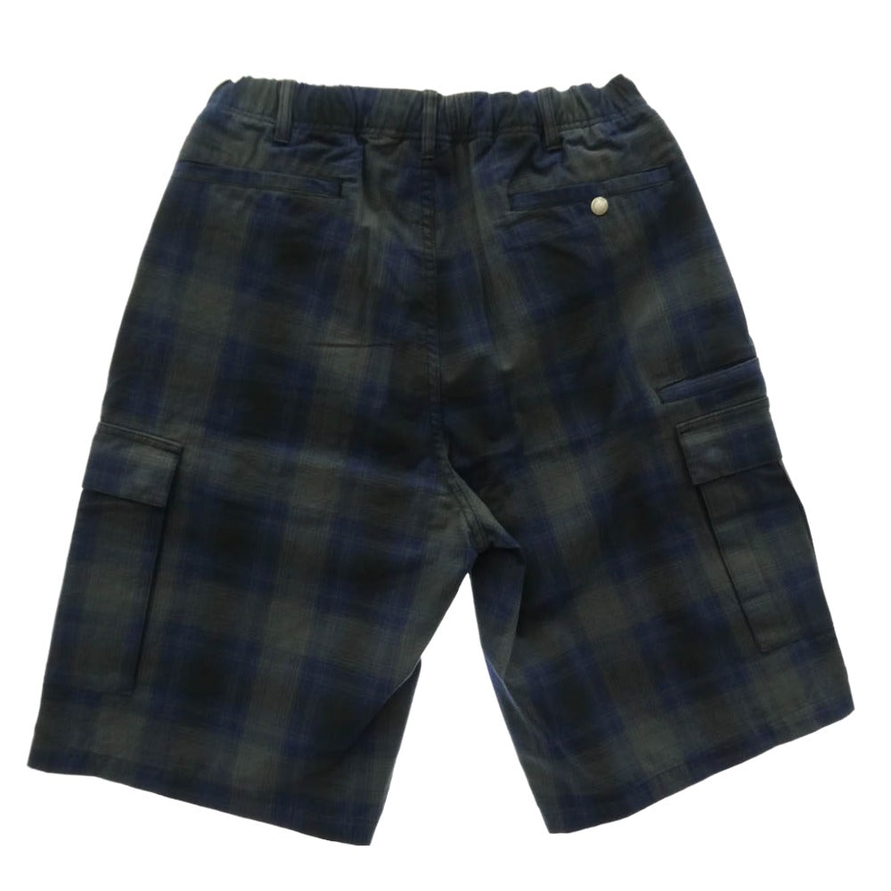 Supreme シュプリーム 25SS Shadow Plaid Cargo Short シャドウ プレイド カーゴ ショートパンツ ショーツ ハーフパンツ ネイビー系 グレー系 M【極上美品】【中古】