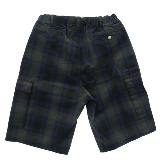 Supreme シュプリーム 25SS Shadow Plaid Cargo Short シャドウ プレイド カーゴ ショートパンツ ショーツ ハーフパンツ ネイビー系 グレー系 M【極上美品】【中古】