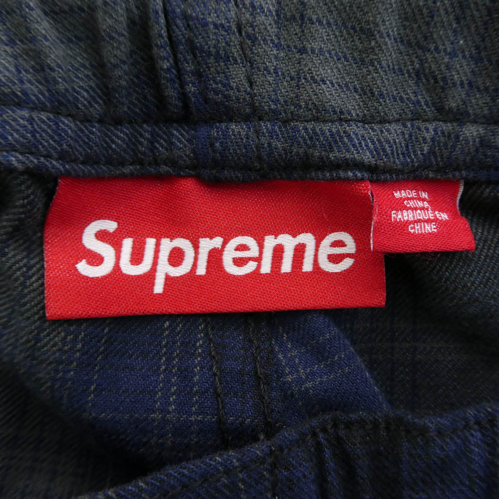 Supreme シュプリーム 25SS Shadow Plaid Cargo Short シャドウ プレイド カーゴ ショートパンツ ショーツ ハーフパンツ ネイビー系 グレー系 M【極上美品】【中古】
