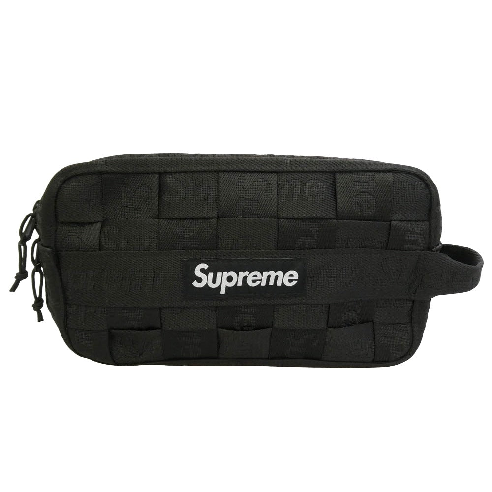 Supreme シュプリーム 24SS Woven Utility Bag ウーブン ロゴ ユーティリティー バッグ ブラック系【極上美品】【中古】