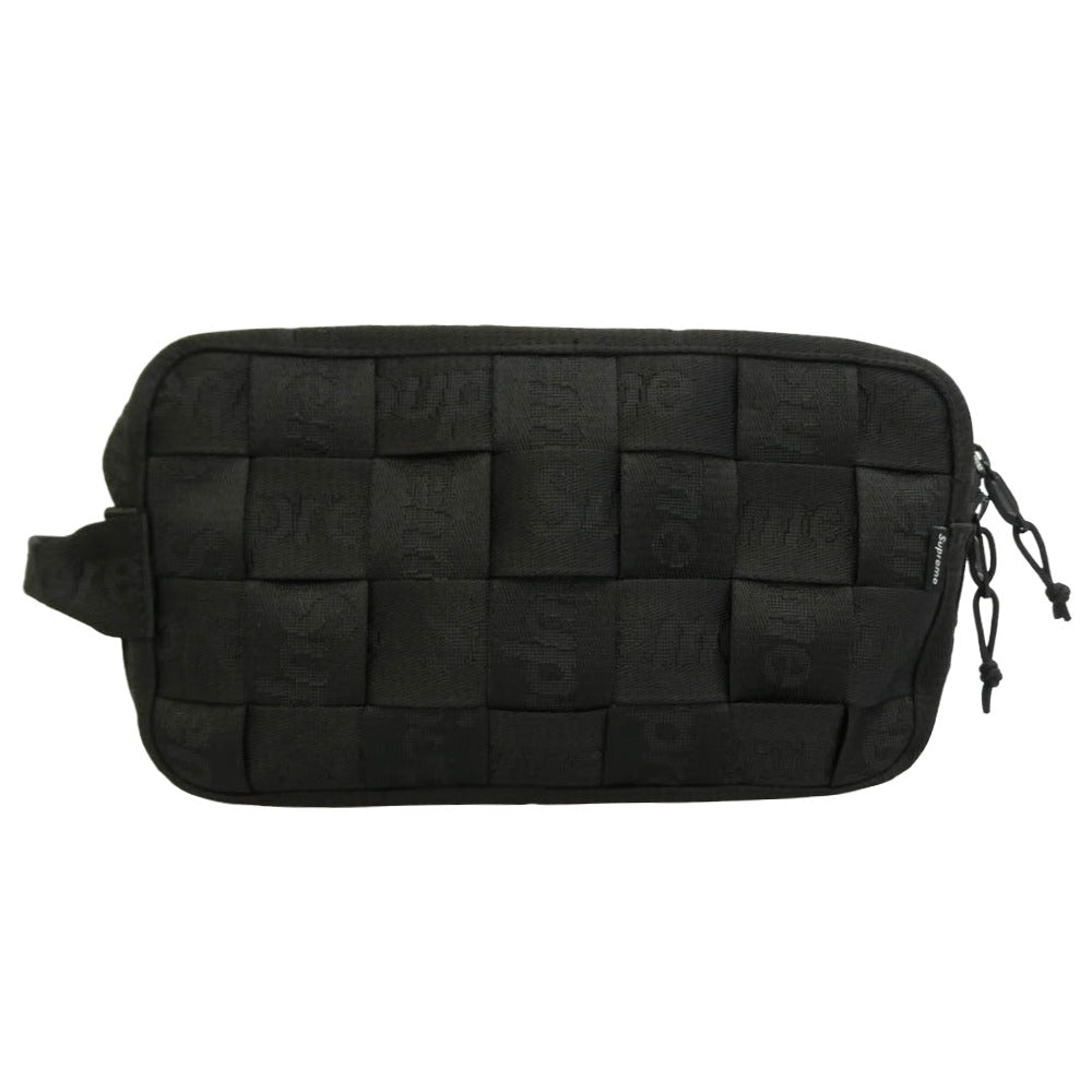 Supreme シュプリーム 24SS Woven Utility Bag ウーブン ロゴ ユーティリティー バッグ ブラック系【極上美品】【中古】