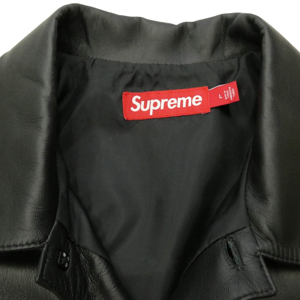 Supreme シュプリーム 23AW S/S Leather Work Shirt レザー 半袖